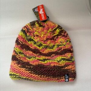 Icewear Amey Hand Knit Wool Hat Colorful Fleece Lined NWT